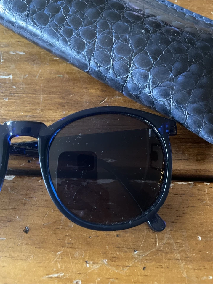 Gafas de sol vintage Blue Pan Oceanic de gran tamaño Foto 3 de 4