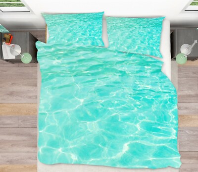 3D Blue River Water ZHUA190 Bed Pillowcases Quilt Duvet Cover Set Queen King Amy