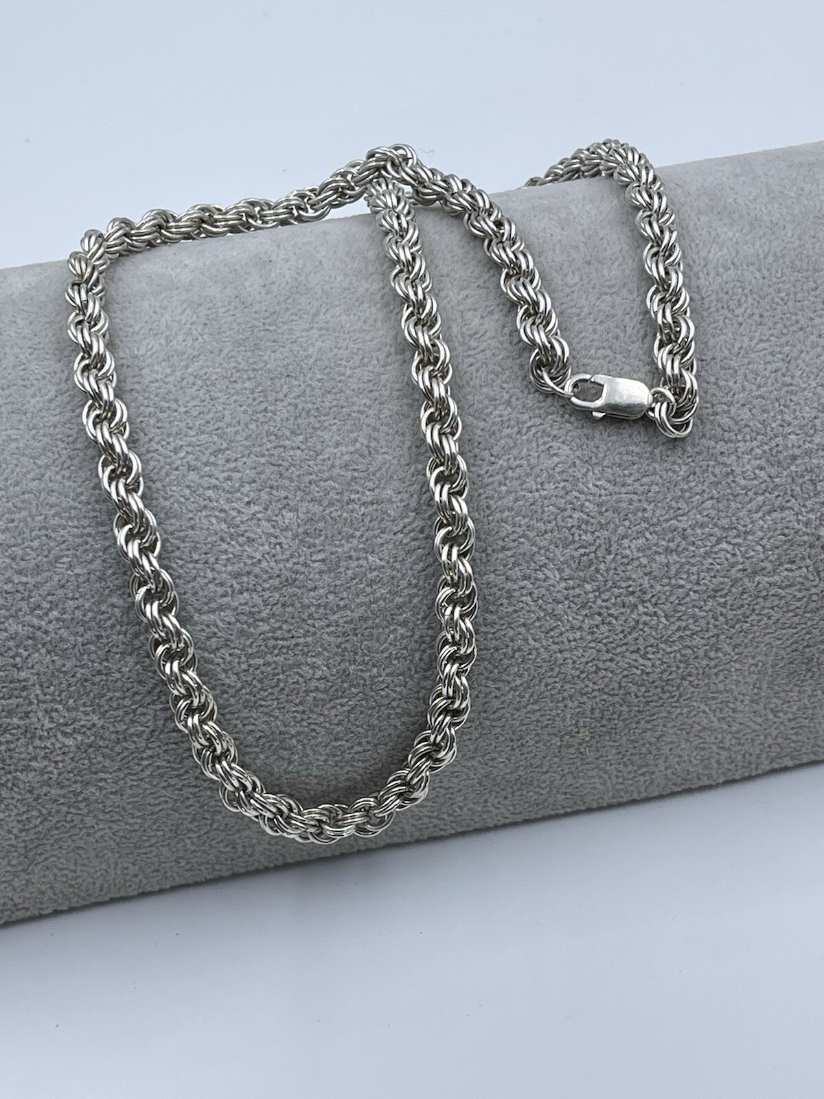 Sterling Silver 925 Heavy Solid Braided Chain Nec… - image 1