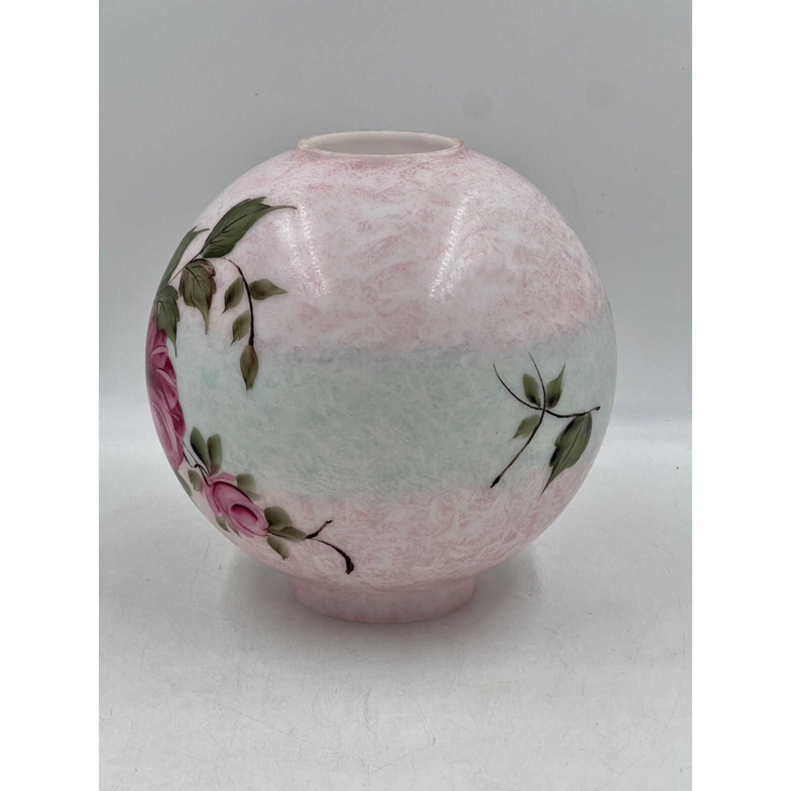 Oil Lamp Ball Shade GWTW Piano Banquet Lamp Roses Replacement 10"D