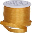 Threadart 100% Pure Silk Ribbon - 4mm Orange Yellow - No. 511 10 Meters
