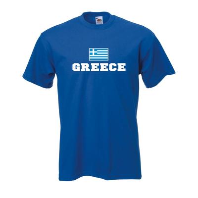T-Shirt GRIECHENLAND (Greece), Flag Shirt Herren Fanshirt mit Flagge (WMS02-23a)