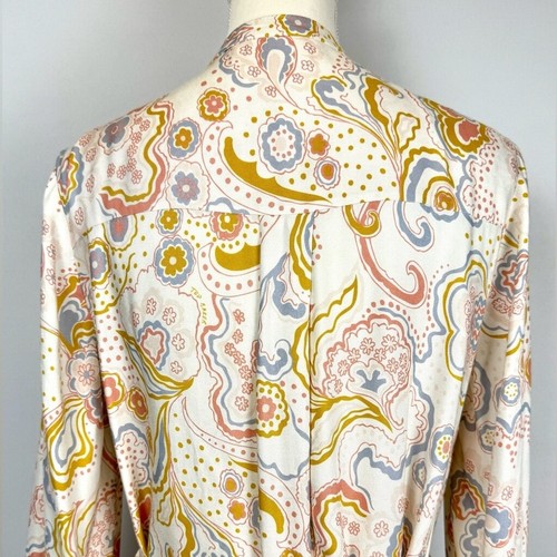 Ted Baker Paulita Handkerchief Shirt Dress Belt Long Sleeves Yellow Size 8 Boho - Picture 12 of 15