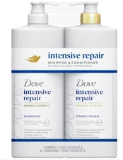 Dove Intensive Repair Damage Therapy Shampoo & Conditioner Set, 33.8 fl oz