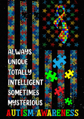 Autismus Poster E Autistic Love Be Kind Behinderung Unikat A2, A3, A4, A5