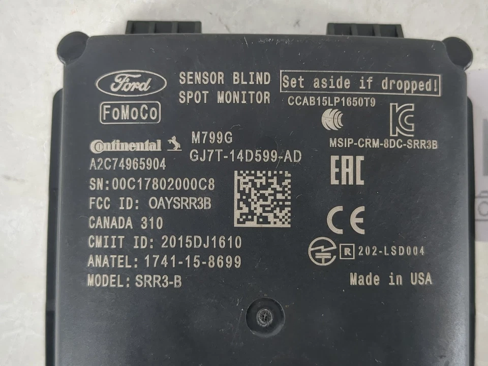 Lincoln MKC 2018 módulo de control de sensor de monitor de punto ciego TKO1C Foto 2 de 4