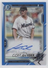 2021 Bowman Chrome Prospects Blue Refractor 61/150 Jake Eder #CPA-JED Auto 7c5