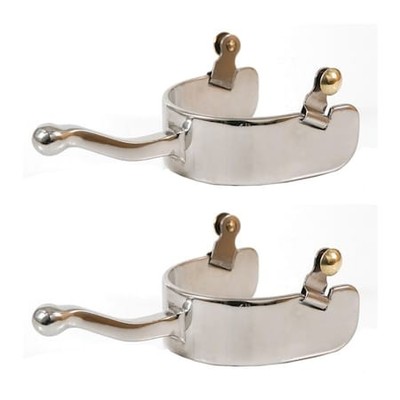 JACKS IMPORTS 11097-Y Stainless Steel Equitation Offset Spurs YOUTH