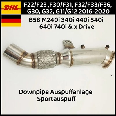 for BMW B58 M240i 340i 440i 540i 640i 740i & xDrive 4.5 inch Downpipe Decat