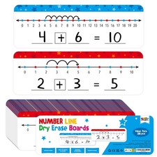 26 Packs Number Line Dry Erase Boards Cards, 0-10/0-20 -26 Packs, Stars
