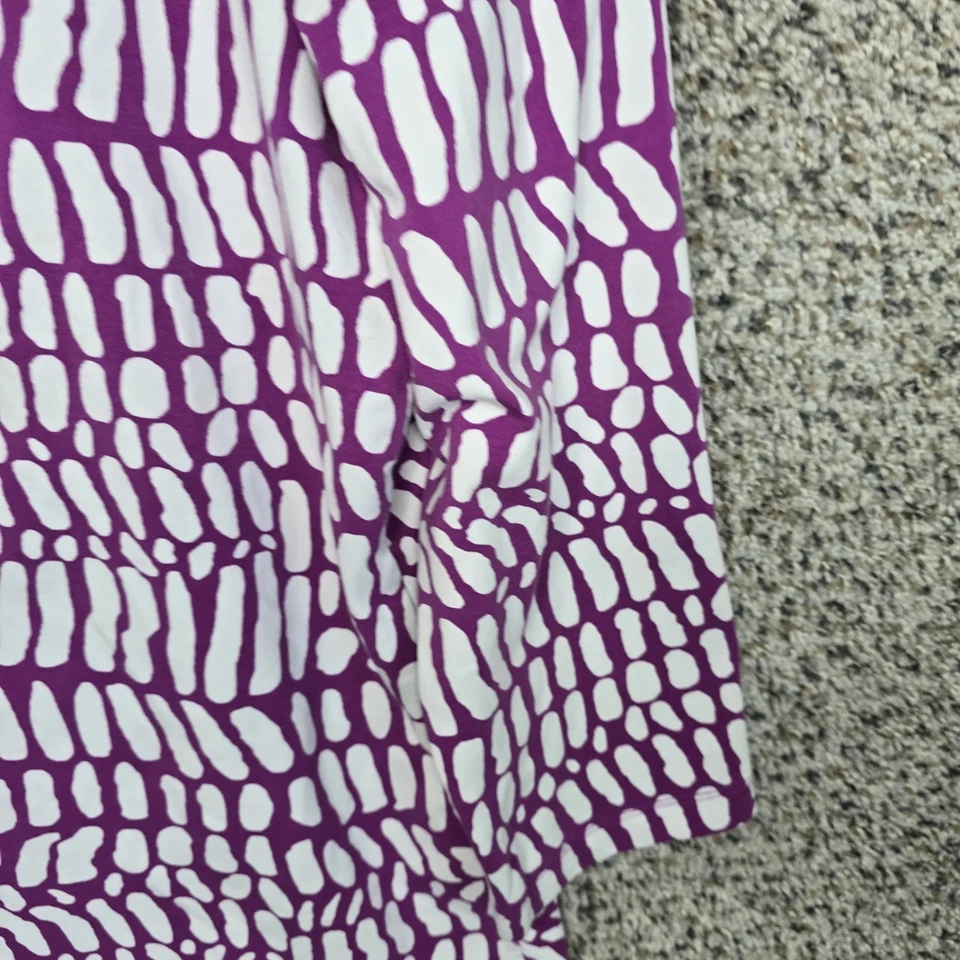 Chicos Top Womens 2 US Large Purple V Neck 3/4 Sleeve Tee Casual Ladies - Image 2 of 4