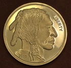 5 Troy oz Silver Round 2015 Buffalo Nickel Design
