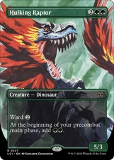 Hulking Raptor (Borderless) [The Lost Caverns of Ixalan] Foil Near Mint