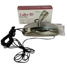 RadioShack Trim-Fone Big Button Shiny Silver 430-3909 Landline Phone Caller ID