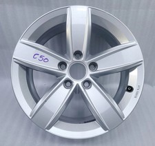 1x Alufelge 16 Zoll 6.5" 5x112 33ET Glanz Silber 7N0071496C VW Sharan Rim Wheel