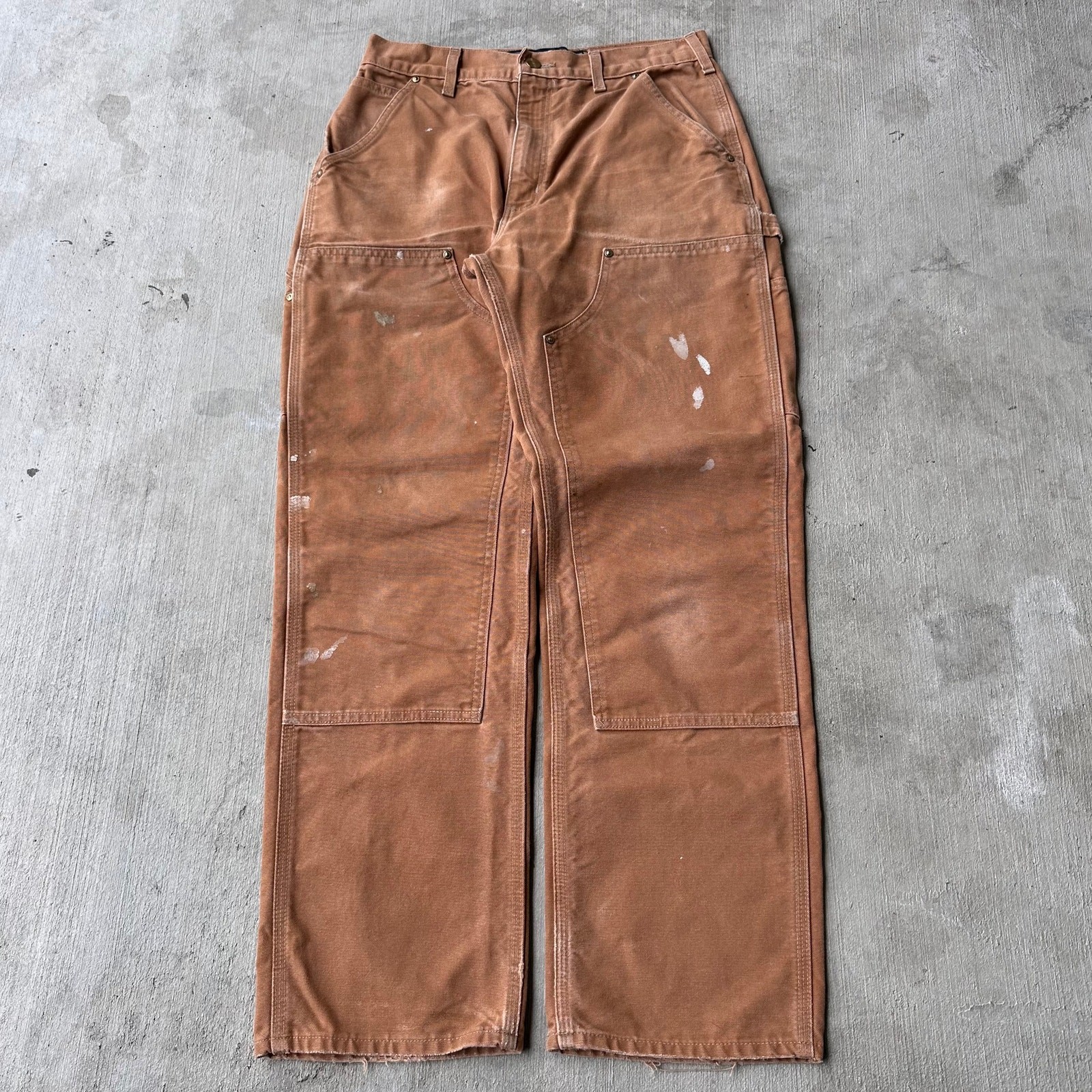 Vintage Y2K Carhartt brown double knee work wear carpenter pants