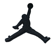 AIR JORDAN - BLACK JUMP MAN - NBA  - Embroidered Iron On Patch