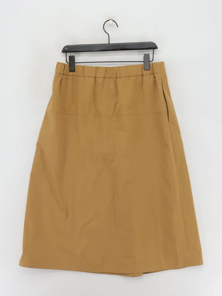 COS Women's Maxi Skirt UK 16 Brown Cotton with Polyester Long Maxi - Image 2 of 4