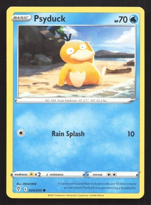Pokemon Psyduck Common SWSH07: Evolving Skies 024/203 NM
