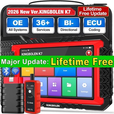 2026 KINGBOLEN K7 BT Bidirectional Full System Car Diagnostic Scanner ECU Coding
