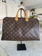 Authentic Louis Vuitton Monogram Speedy 40 Vintage Handbag Lock Keys COA