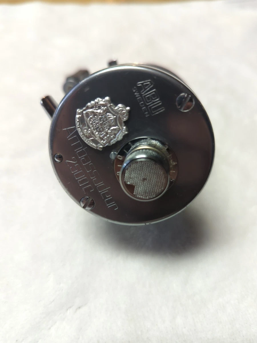 Moulinet Vintage Abu Garcia Ambassadeur 2500C - Grande Vitesse, Argent Moulé - Suède - Occasion Bon état