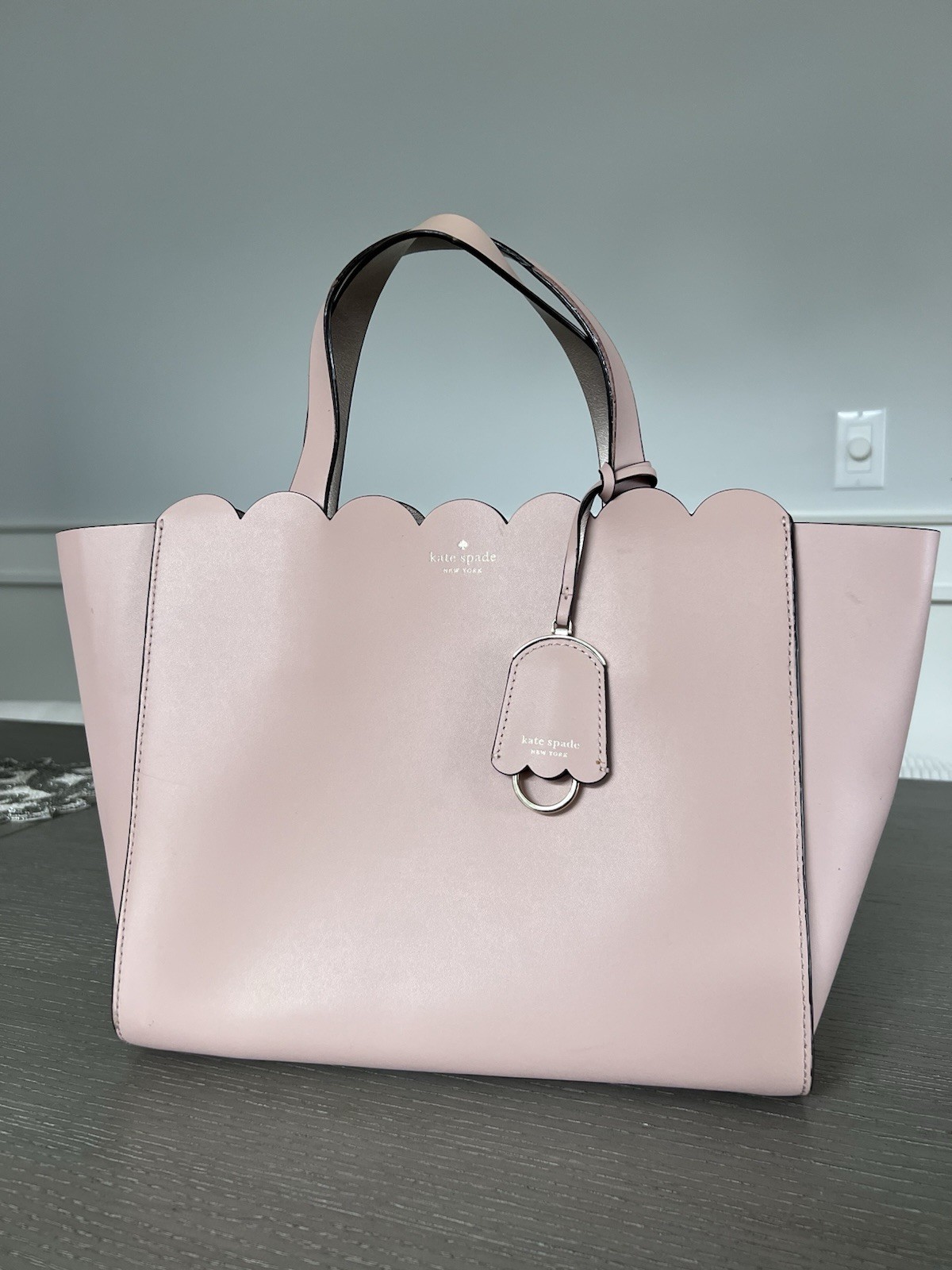 Kate Spade Scalloped Handbag in Blush Pink  thumbnail 2
