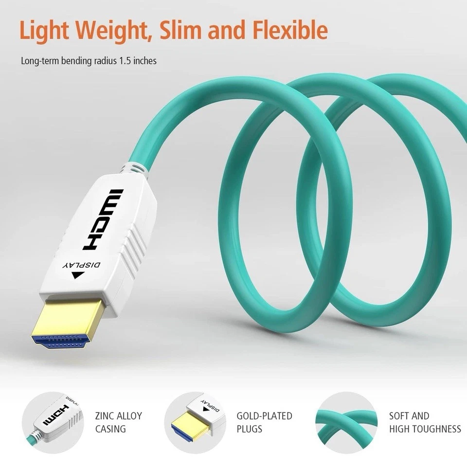 RUIPRO 8K HDMI Fiber Optic Cable 2m HDMI 2.1 48Gbps 8K@60Hz 4K@120Hz Dynamic - Image 4 of 4