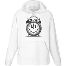 'Smiling Alarm Clock' Adult Hoodie / Hooded Sweater (HO053805)