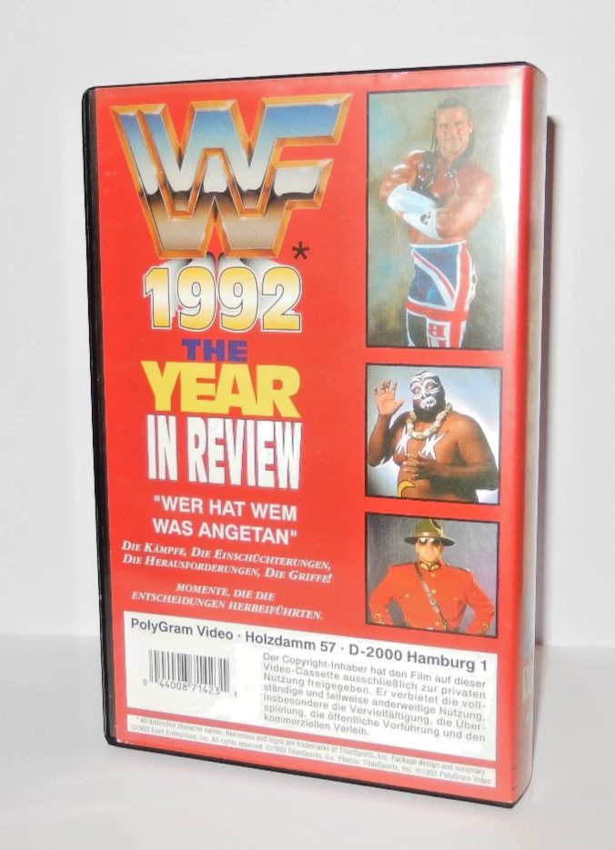 Deutschsprachige Wrestling VHS Kassetten WWF 1992 Year in Review - Bild 2 von 3