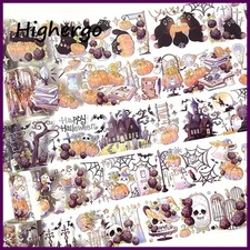 5Rolls/Set PET Tape Halloween Washi Masking Tape Decorative Adhesive Stickers