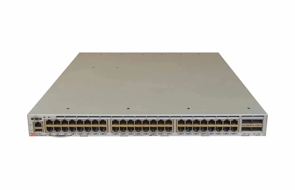 NEW Brocade BR-VDX6740T-56-1G-R VDX 6740T-1G 48x 1GE RJ45 + 2x 40GE QSFP+ Switch - Image 3 of 4