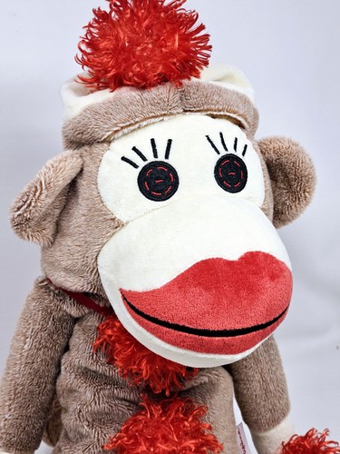 Daphne handgefertigte Socke Affe Golf Kopfbedeckung oder Handpuppe 14” x 8” sehr guter Zustand - Bild 2 von 10