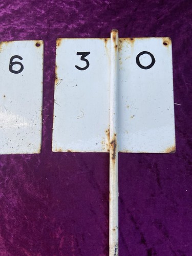 Three Vintage Metal House / Garden Spiked Markers Numbered Signs - Picture 8 of 11