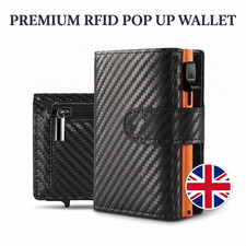 RFID Pop Up Wallet Men Slim Credit Card Holder Coin Pocket Minimalist Wallet