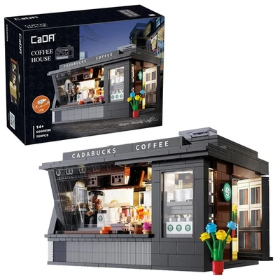 NOT AVAILABLE CaDA Street Coffee Shop Vendor Brick Model Building 768pcs C66005