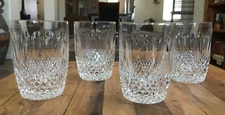 Waterford Crystal Colleen 12 oz Flat Tumbler DOF Glasses 4 Piece Set 4 1/2" Mint