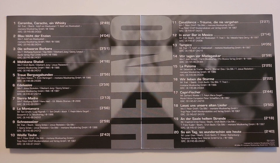 HEINO Seine Grossen Erfolge SACD Hybrid Multichannel Stereo Compilation Music CD Foto 4 de 4