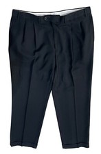 Lauren Ralph Lauren Men's Dress Pants Slacks Black Pleated Cuffed 40 X 30 READ 