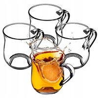Kadax GläSer Mit Griff FüR Tee Und Kaffee, TeegläSer Aus Dickem Glas 320Ml