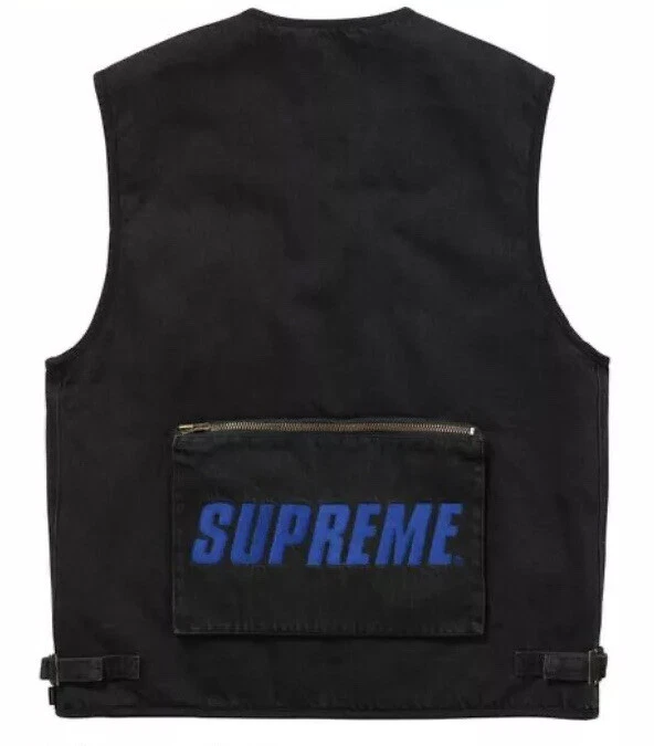 Gilet Supreme Denim Noir Taille Petit ! SS16 NEUF DANS SA BOÎTE !!!Stock mort !!!! Super Rare !!!!