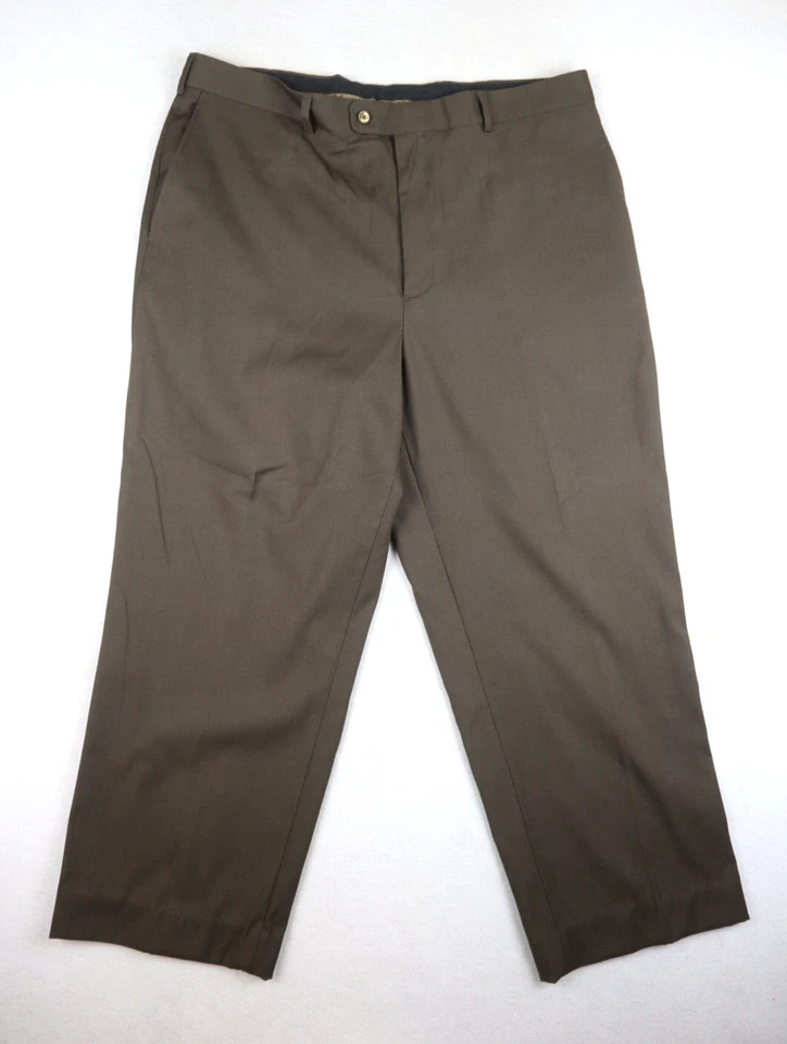 AXIST -MENS GREEN FLAT FRONT DRESS PANTS - SIZE 38 X 26.5 — 第 3/4 张图片