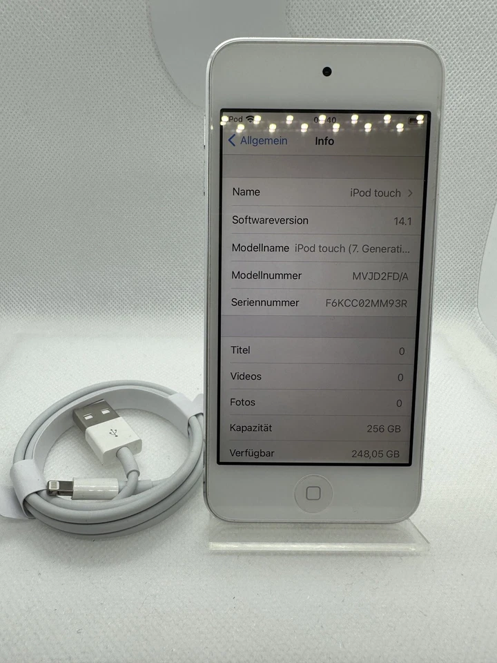 Apple iPod Touch 7. Generazione 7G (256GB) Argento RAR Usato #902 - Immagine 2 di 4