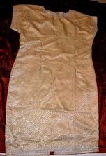 Indian/ Pakistani Style DRESS  LONG JACKET W/SILVER EMBROIDERY , ONE SIZE pl5 