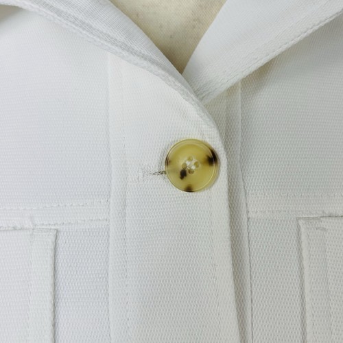 Hi There Karen Walker Womens Cropped Jacket White Top Shirt Long Sleeve Size 10 - Picture 4 of 6
