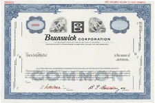 Brunswick Corporation. Stock Certificate.