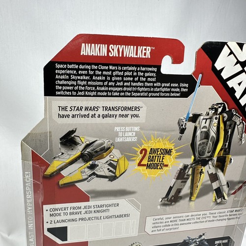 Star Wars Transformers Crossover: ANAKIN SKYWALKER Jedi Starfighter SEALED 2006 - Picture 11 of 13