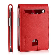 RUNBOX Slim Money Clip Wallets for Men RFID Blocking 11 Card Holder Minimalist