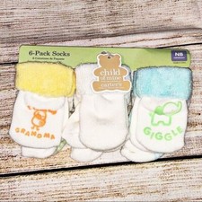 NWT Carter Child of Mine Set of 6 Newborn socks
