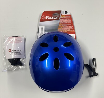 Razor Kids V-17 Multi-Sport Safety Helmet Satin BLUE | eBay